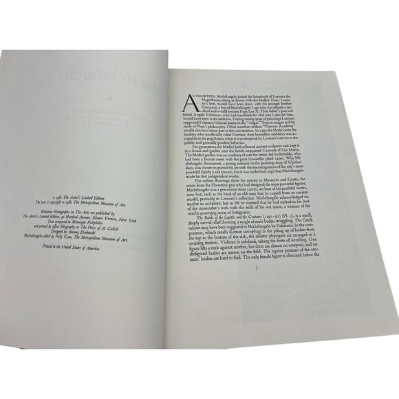 Medaenas Monographs: Rembrandt & Michelangelo 1980–81 Met Museum Edition Folios - Picture 9 of 11